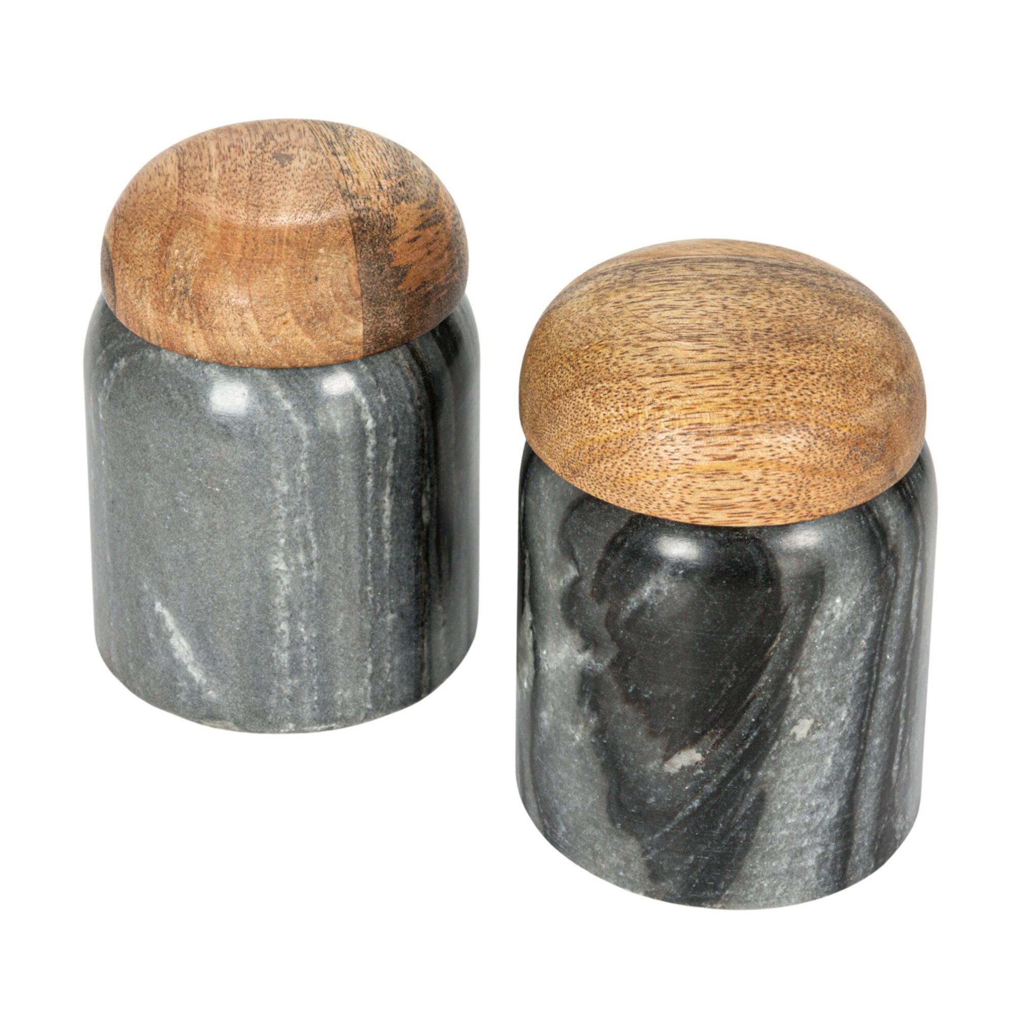Hello Honey Gray Large Marble Canister